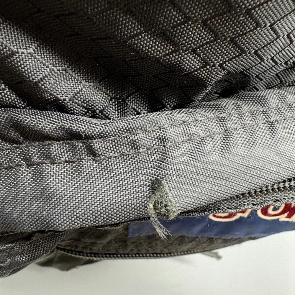 Vintage 90s Jansport Rubber‎ Bottom Black Backpack School Travel Hiking